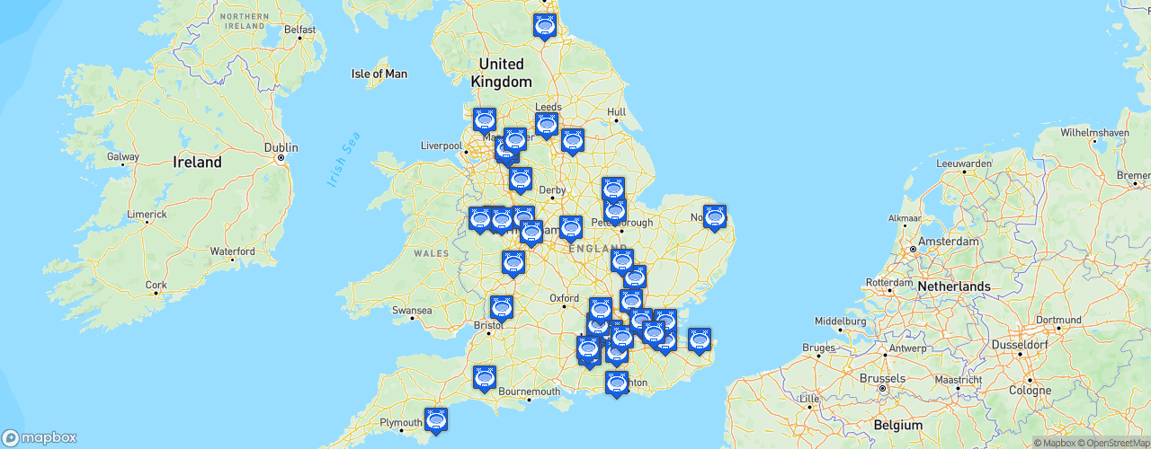 Static Map of Women's FA Challenge Cup Competition - Saison 2024-2025