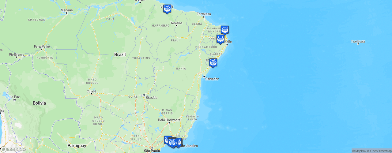 Static Map of Campeonato Carioca de Futebol - Saison 2025