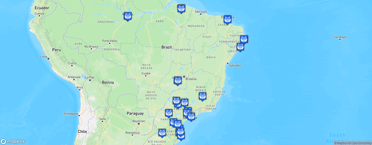 Static Map of Brasileirão Série B - Saison 2025