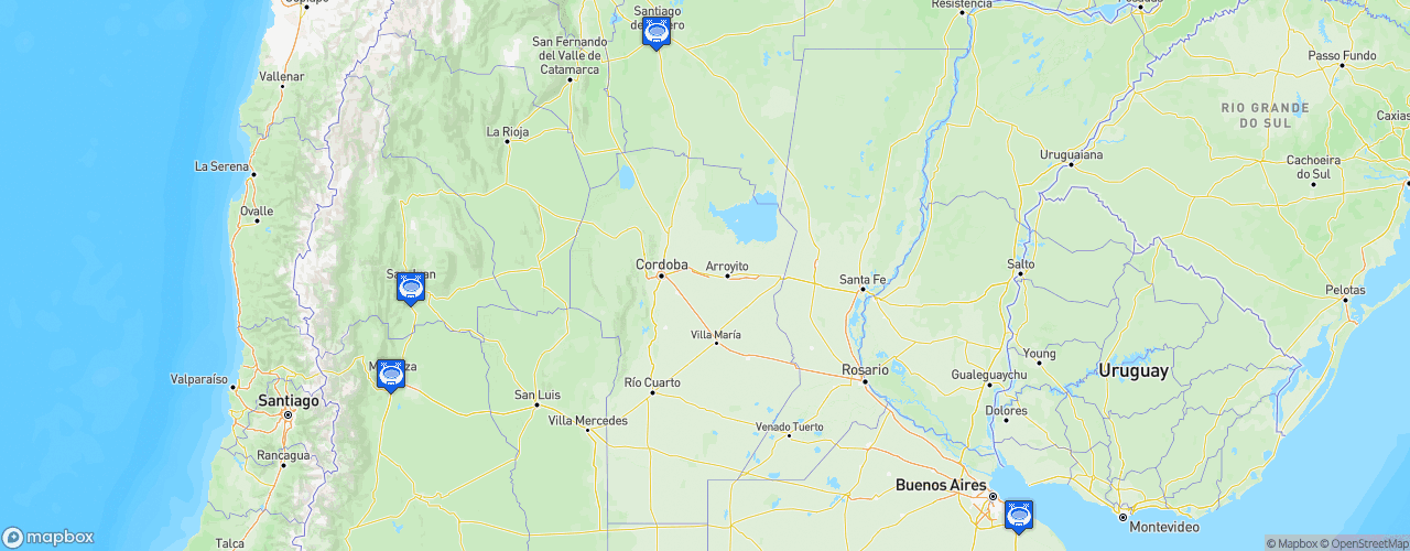 Static Map of FIFA U-20 World Cup Chile 2025