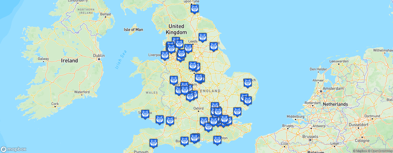 Static Map of Premier League Cup - Saison 2025-2026
