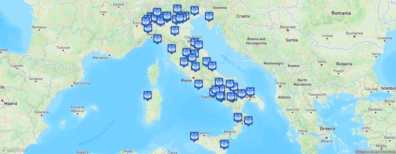 Static Map of Lega Serie C - Saison 2025-2026