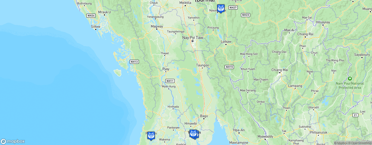 Static Map of Myanmar National League - Saison 2025-2026