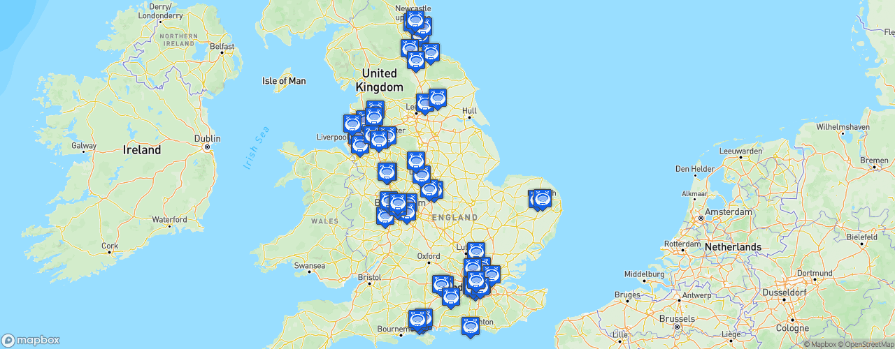 Static Map of Premier League 2 - Saison 2025-2026