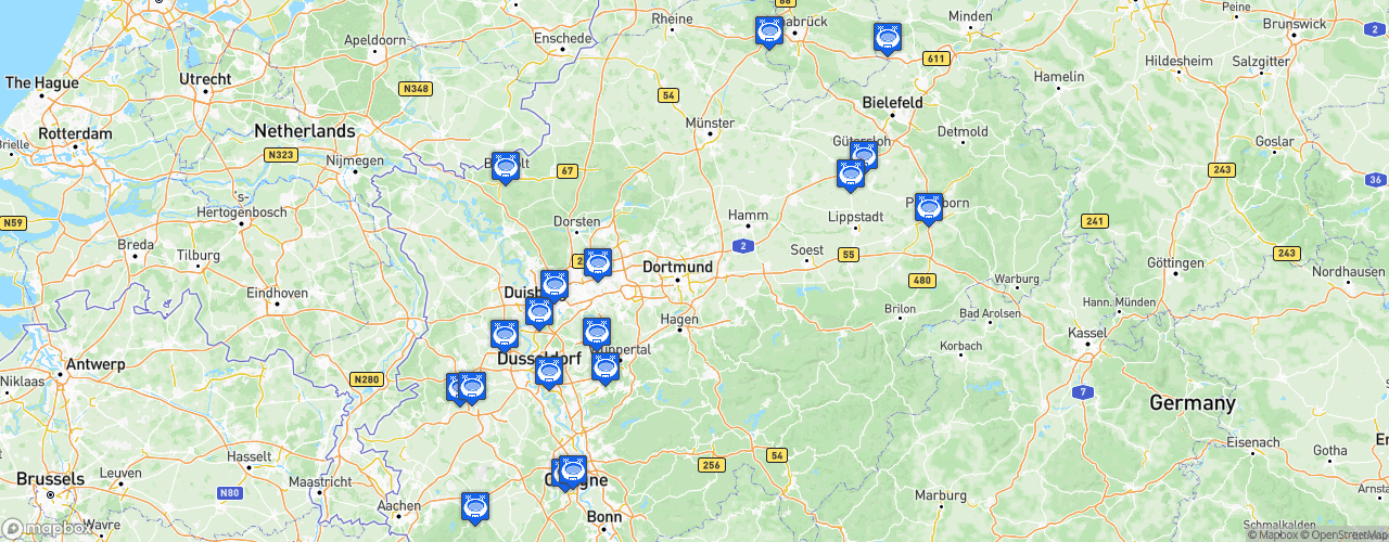 Static Map of Regionalliga West - Saison 2025-2026