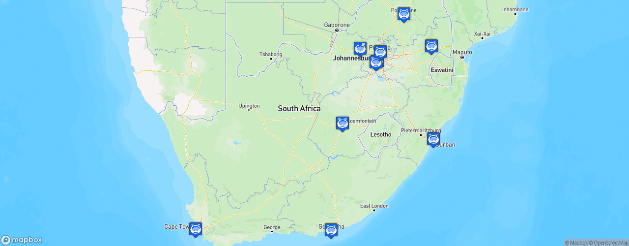 Static Map of Coupe du Monde de Football FIFA - FIFA World Cup South Africa 2010