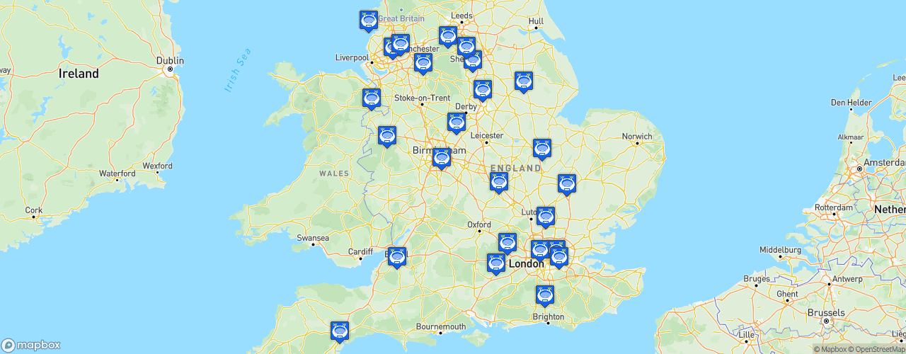 Static Map of EFL League One - Saison 2025-2026