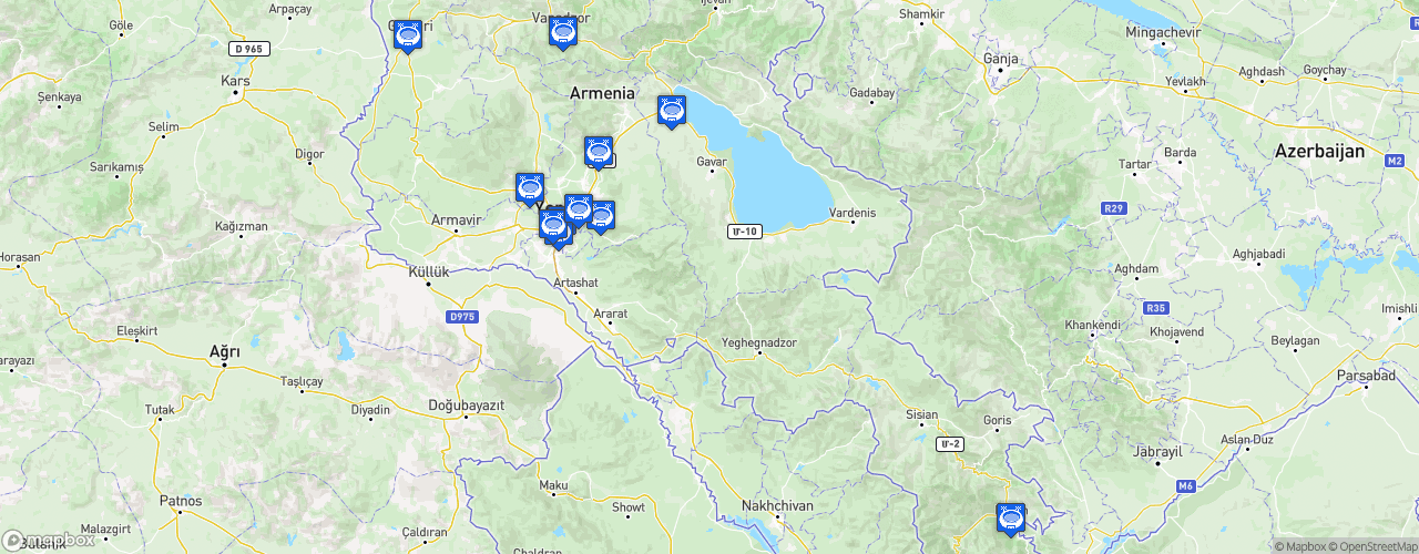 Static Map of Armenian First League - Saison 2025-2026