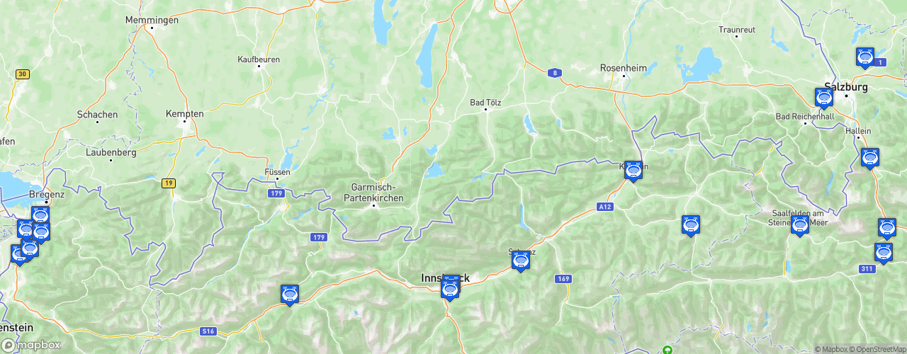 Static Map of Austrian Regionalliga West - Saison 2025-2026