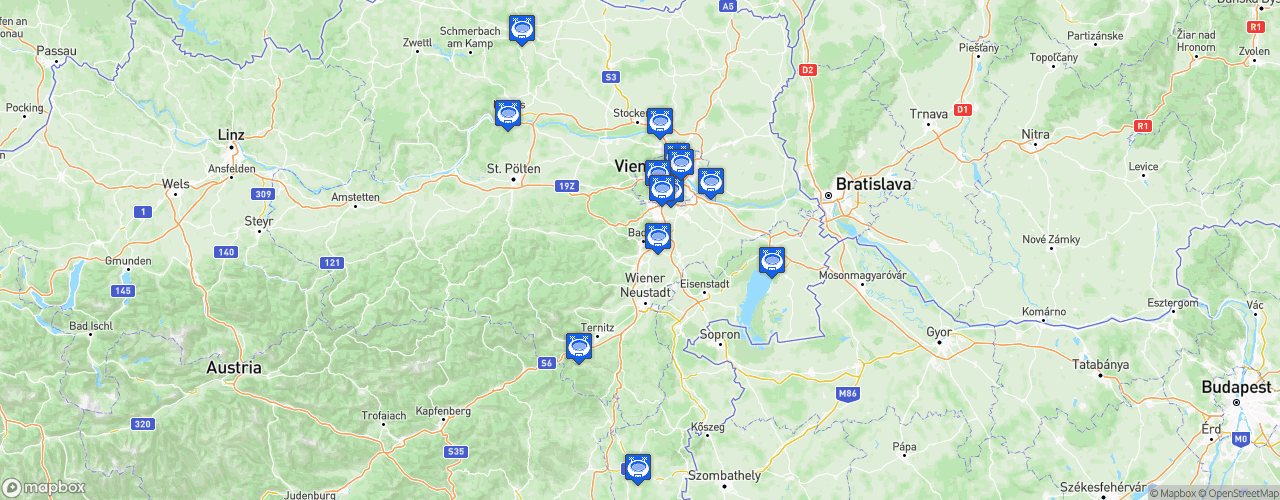 Static Map of Austrian Regionalliga East - Saison 2025-2026