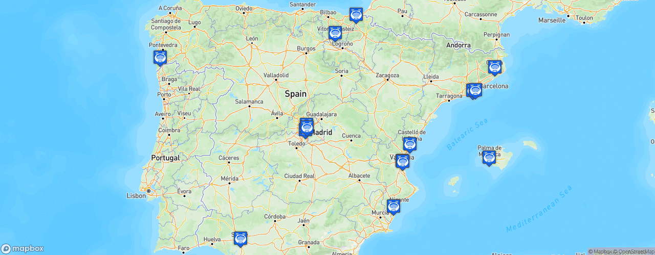 Static Map of LaLiga - Saison 2025-2026 - LaLiga EA Sports FC
