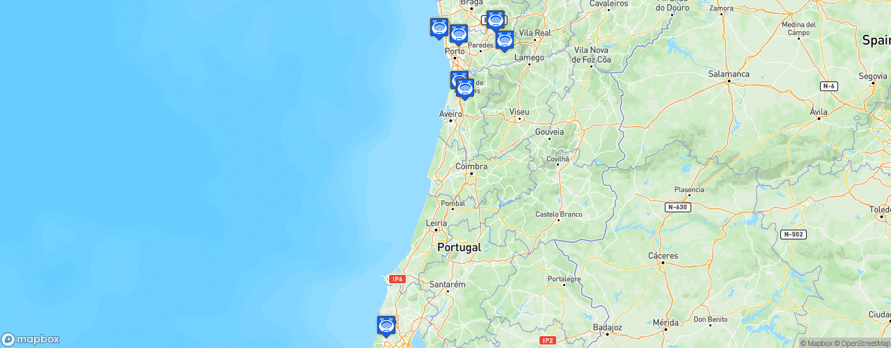 Static Map of Liga Portugal 3 - Saison 2025-2026