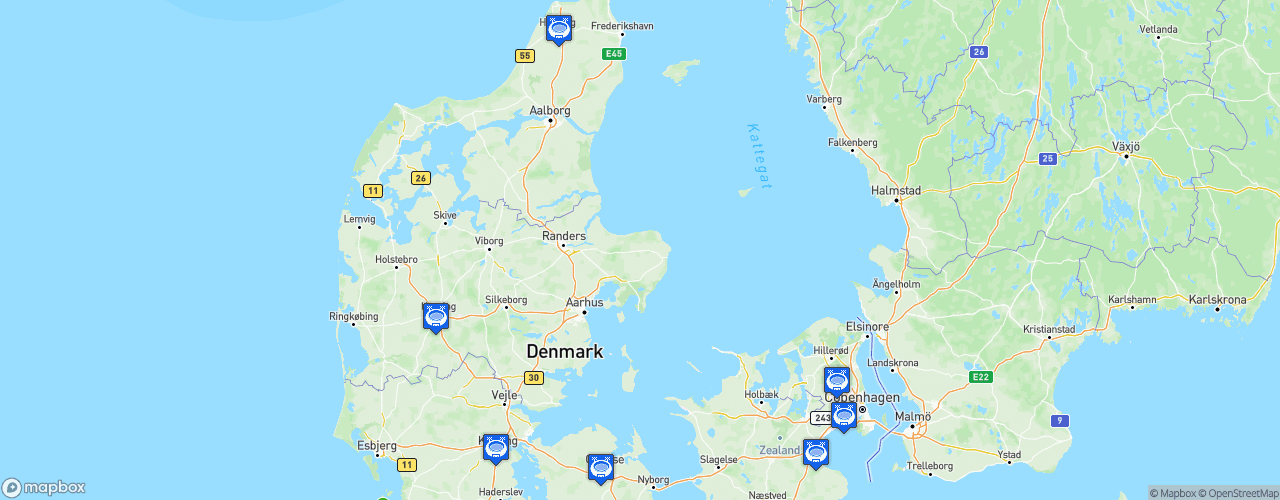 Static Map of Elitedivisionen - Saison 2025-2026