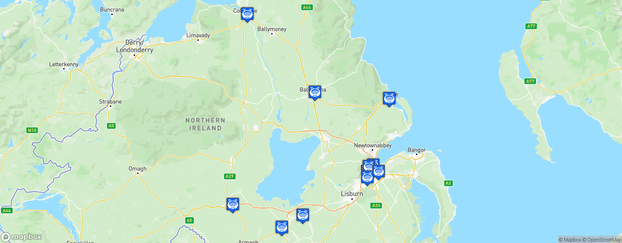 Static Map of NIFL Premiership - Saison 2025-2026