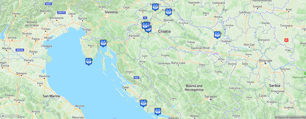 Static Map of Prva HNL - Saison 2025-2026