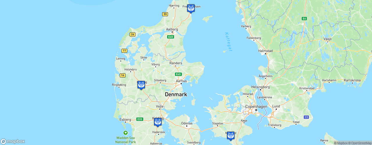 Static Map of IHF Handball Women's World Championship Denmark 2015