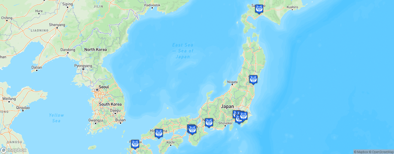 Static Map of Nippon Professional Baseball - Saison 2025