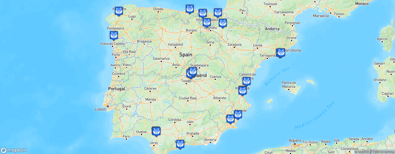Static Map of LaLiga - Saison 2026-2027 - LaLiga EA Sports FC