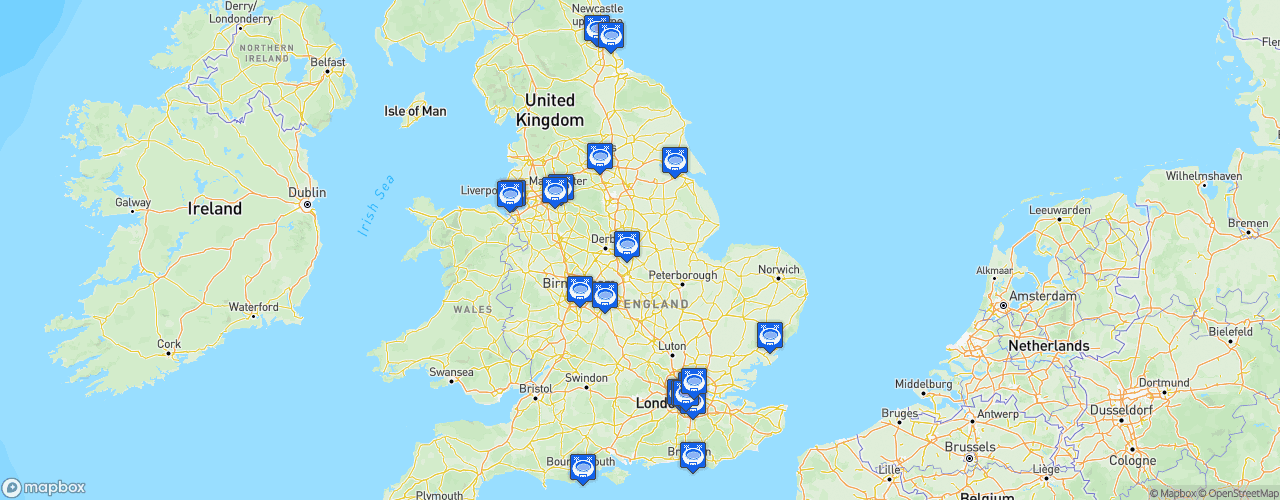 Static Map of Premier League - Saison 2026-2027