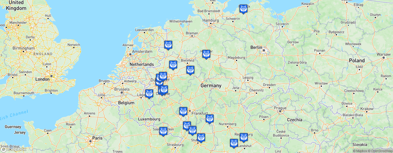 Static Map of 3. Liga - Saison 2026-2027