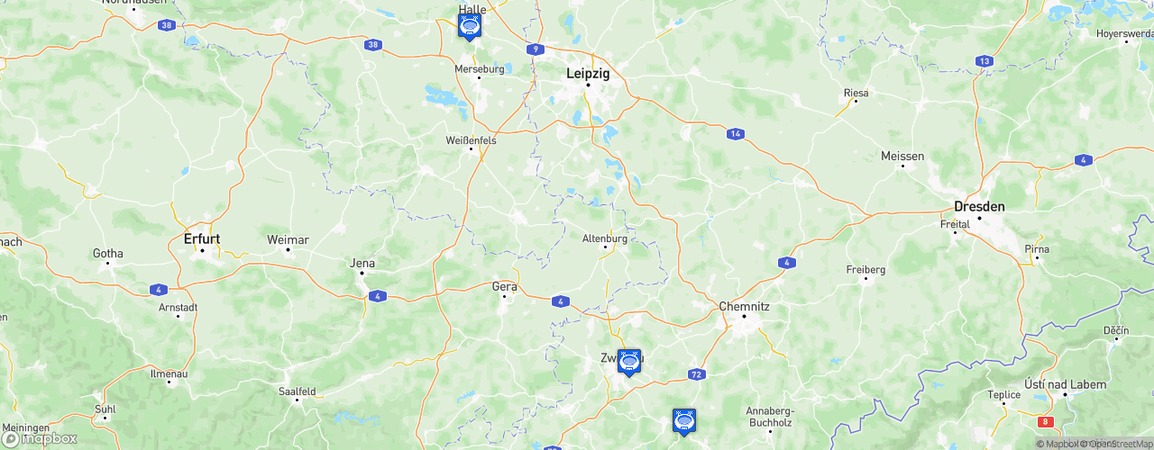 Static Map of Regionalliga Nordost - Saison 2026-2027