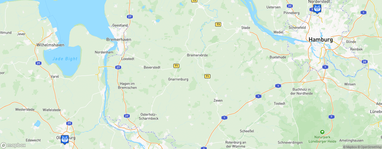 Static Map of Regionalliga Nord - Saison 2026-2027