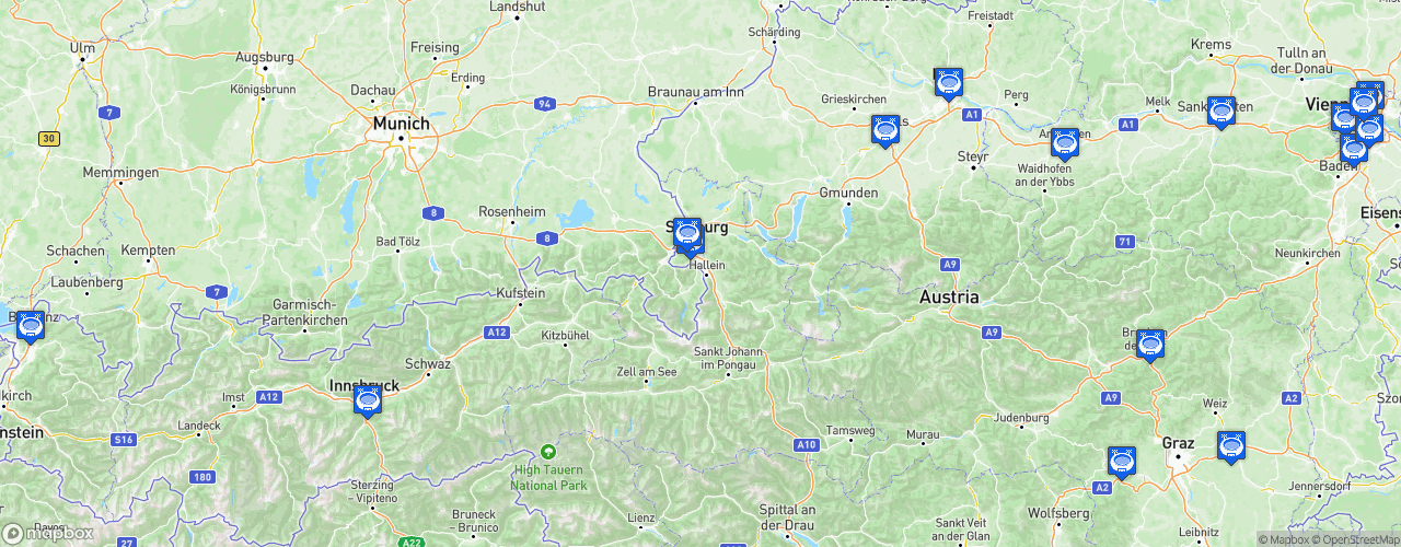 Static Map of 2. Liga.at - Saison 2026-2027