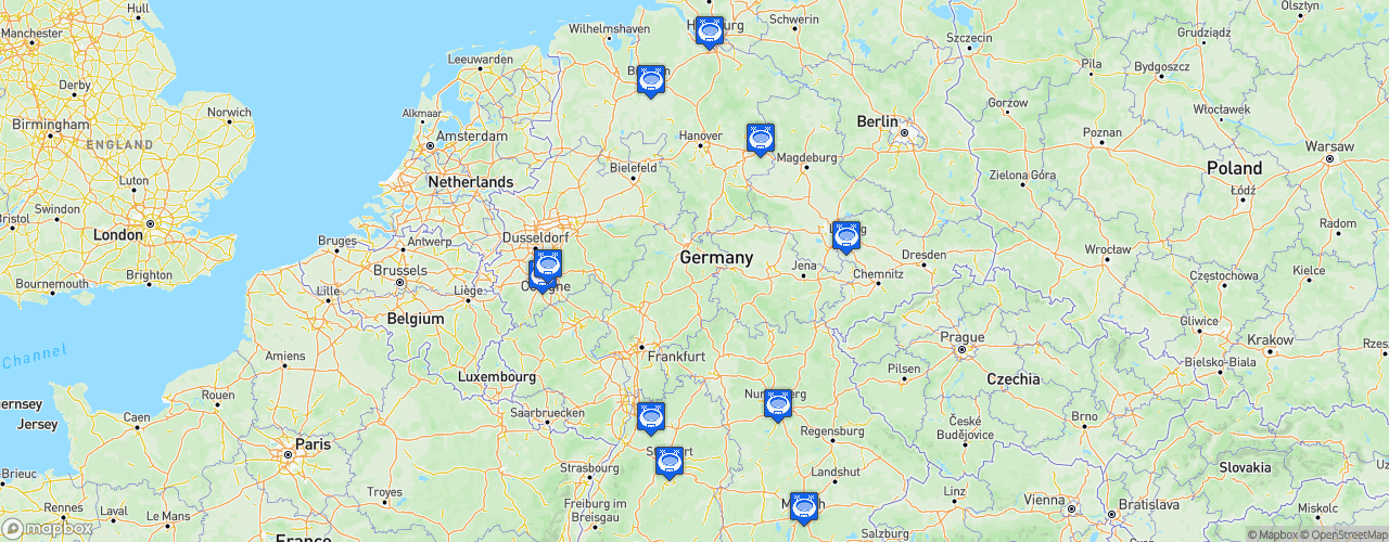 Static Map of Frauen-Bundesliga - Saison 2026-2027