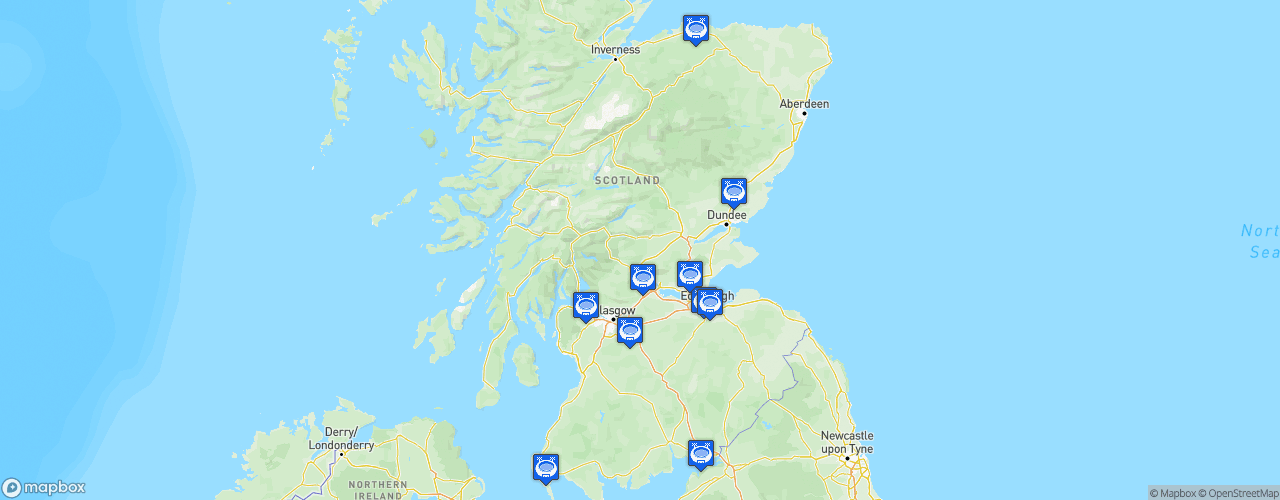 Static Map of Scottish League Two - Saison 2026-2027