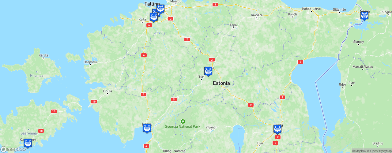 Static Map of Meistriliiga - Saison 2026