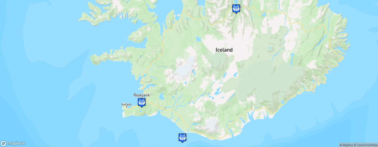 Static Map of Úrvalsdeild karla - Saison 2026 - Besta deild karla