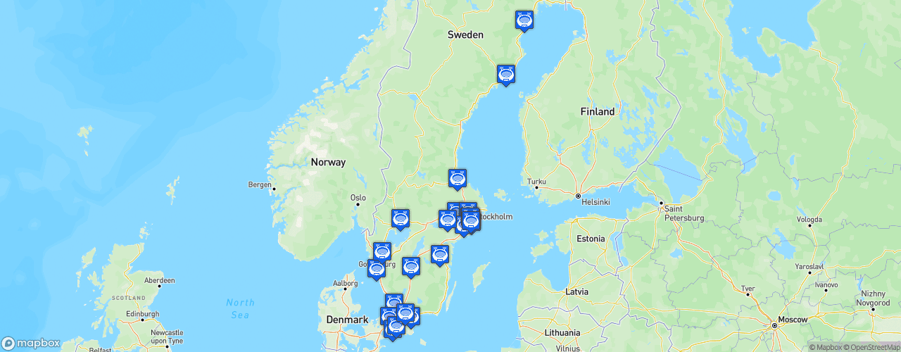 Static Map of Ettan Fotboll Division 1 - Saison 2026
