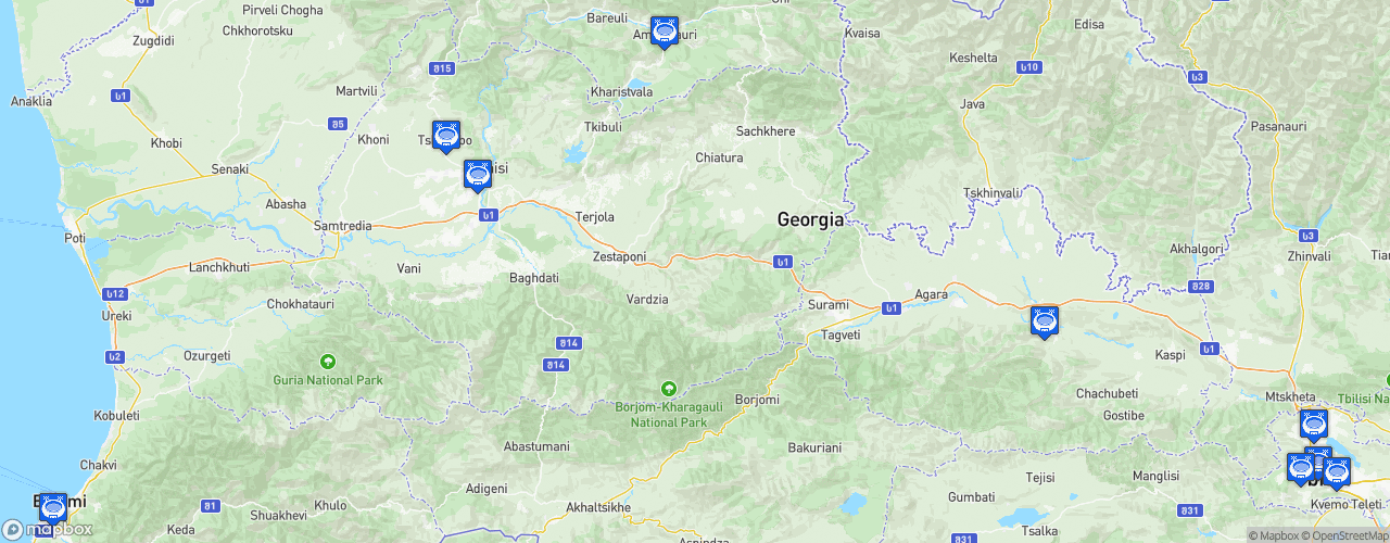 Static Map of Erovnuli Liga - Saison 2026