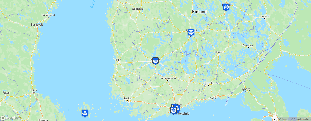 Static Map of Kansallinen Liiga - Saison 2026