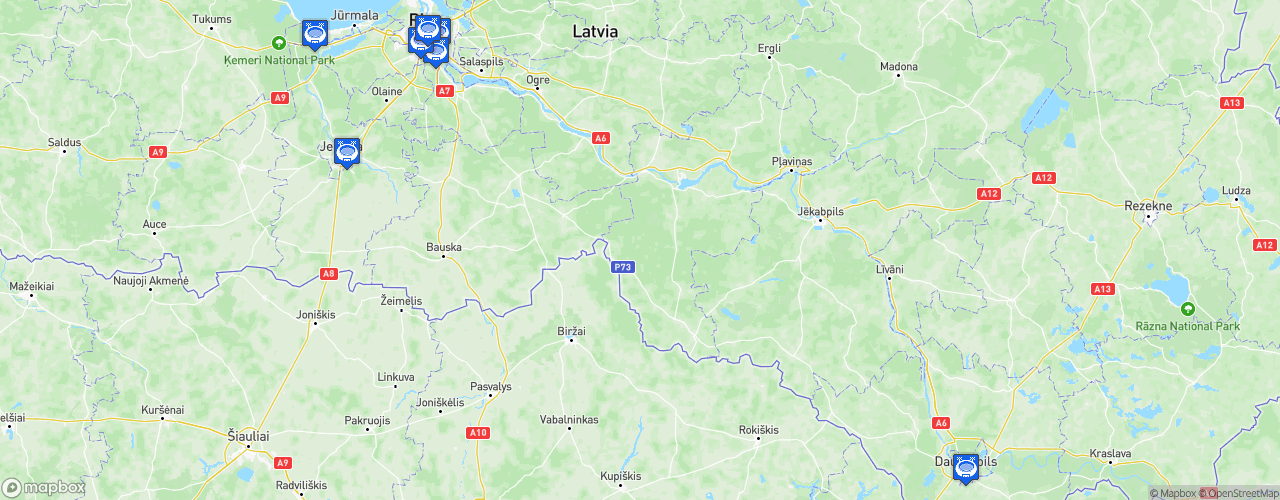 Static Map of Virsliga - Saison 2026