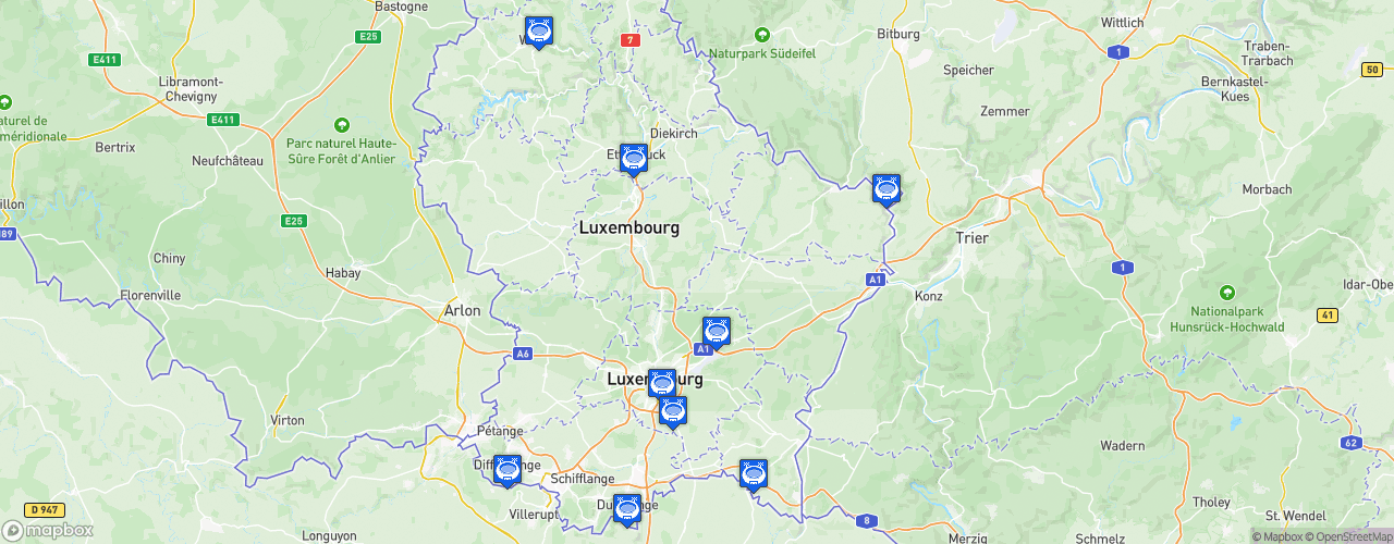 Static Map of BGL Ligue - Saison 2026-2027