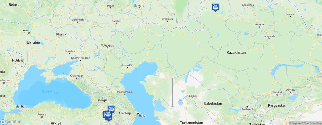Static Map of Armenian First League - Saison 2026-2027