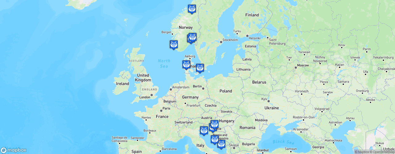 Static Map of IHF Handball World Championship 2025