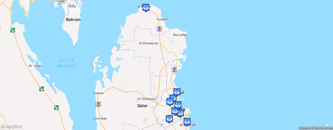 Static Map of Qatar Stars League - Saison 2026-2027
