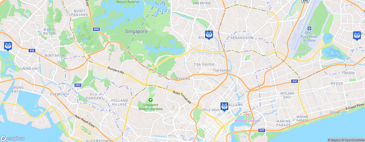 Static Map of Singapore Premier League - Saison 2026-2027