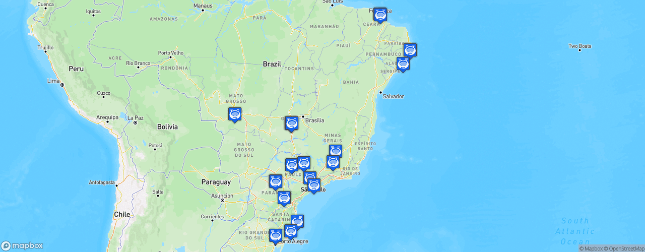Static Map of Brasileirão Série B - Saison 2026