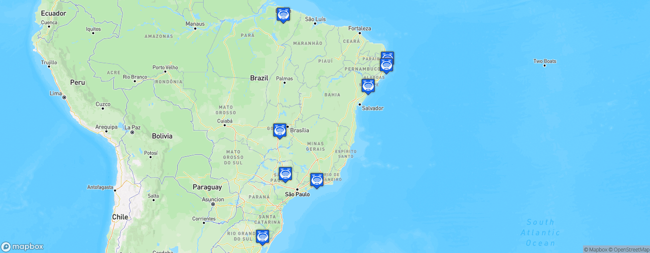Static Map of Brasileirão Série C - Saison 2026