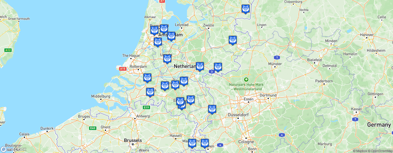 Static Map of Eerste Divisie - Saison 2026-2027