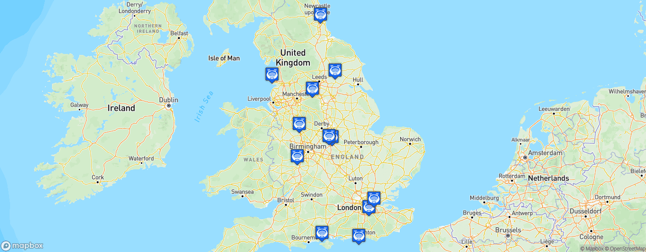 Static Map of Premier League Cup - Saison 2026-2027