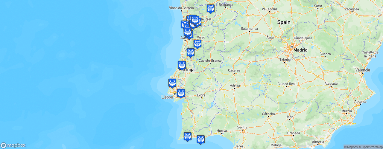 Static Map of Liga Portugal 2 - Saison 2026-2027