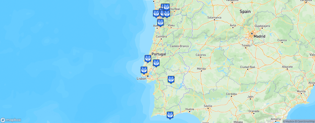 Static Map of Liga Portugal 3 - Saison 2026-2027
