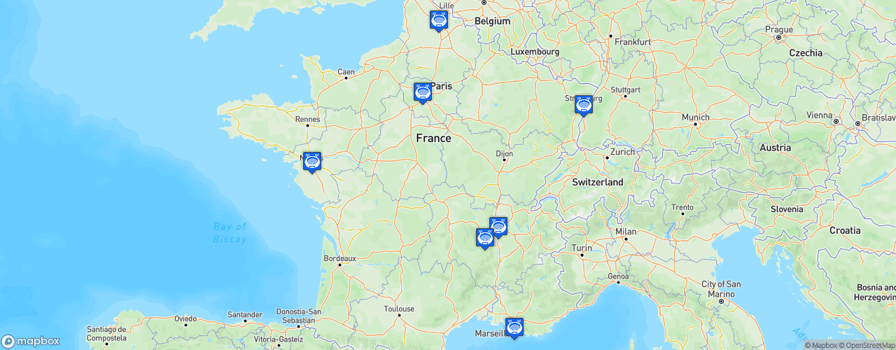 Static Map of Championnat d'Europe de football UEFA - UEFA Euro France 1984