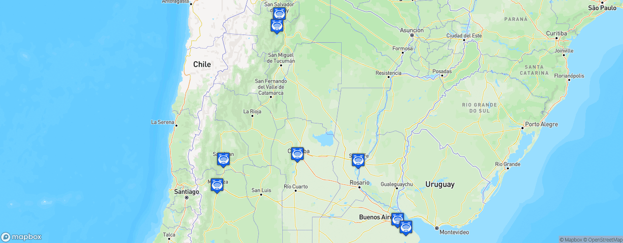 Static Map of CONMEBOL Copa América - CONMEBOL Copa América Argentina 2011