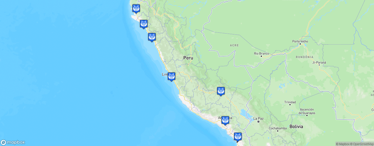 Static Map of CONMEBOL Copa América - CONMEBOL Copa América Peru 2004