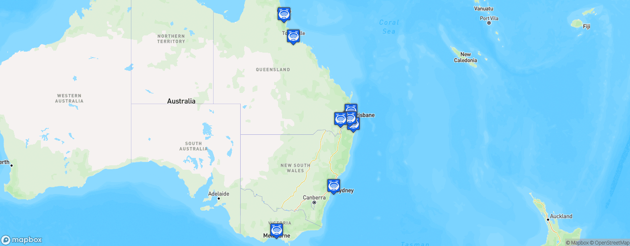 Static Map of Jeux Olympiques - Jeux Olympiques Brisbane 2032